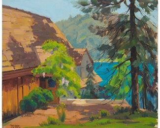 133
Sam Hyde Harris
1889-1977
"Arrowhead"
Oil on canvas board
Signed lower left: Sam Hyde Harris; signed again and titled; the estate ink stamp with signature by Maureen St. Gaudens on the verso of the canvas board
20" H x 24" W
Estimate: $3,000 - $5,000