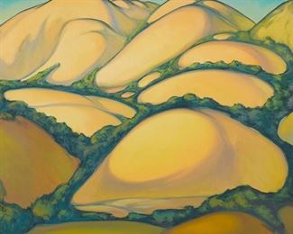 136
Tarmo Pasto
1906-1986
"Rolling Dry Hills," 1965
Oil on canvas
Signed and dated lower right: Tarmo Pasto; titled and numbered in pencil on the stretcher bar: 179
44" H x 44" W
Estimate: $2,000 - $3,000