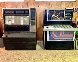 1981 Rockola 484 jukebox and 1978 Rockola 474 jukebox