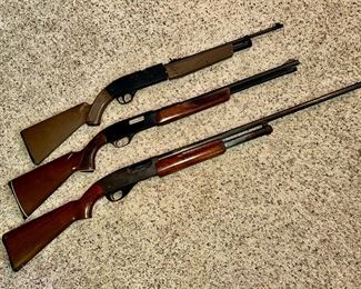 Crosman 781 bb/pellet rifle, Winchester 270 .22 rifle, and Smith & Wesson Eastfield 916 20ga. shotgun