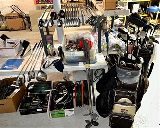 Great selection of golf clubs and accessories
