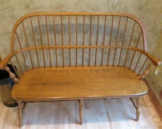 Exquisite Ethan Allen Windsor back settee