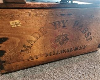 Pabst crate, they made cheese during prohibition