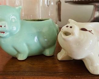 Cool Little McCoy Pottery Pigs 