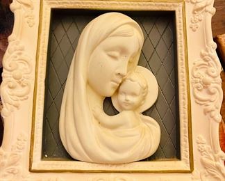 Vintage Blue & White Madonna