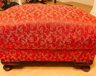 Beautiful Antique  Red Ottoman