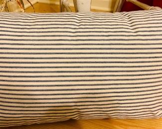 Three Vintage Feather Pillows in Ticking - No Odor!!!