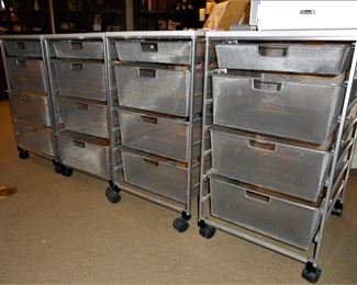 Elfa Mesh Storage Carts