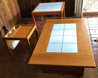 3 Pieces of MCM Scandinavian Teak Furniture, 2 Tables and a Magazine Holder. Original Owners, Purchased at House of Denmark. 3 Piece Set $700
