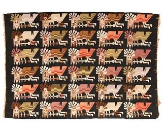 Handmade Peruvian Rug, 57 x 310