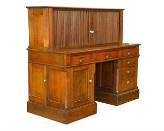 Larry McMurtrys Vintage Pedestal Desk