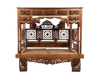 Polynesian Canopy Bed from Larry McMurtrys master bedroom