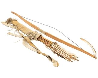 Vintage Native American Bow and Arrow