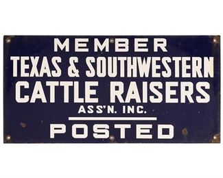 Texas and Southwestern Cattle Raisers Member Sign