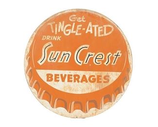 Vintage Sun Crest Soda Advertising Sign