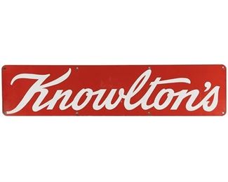 Knowltons Creamery San Antonio, TX Porcelain Sign