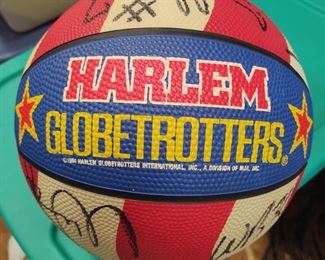 Autographed Harlem Globetrotters Basketball