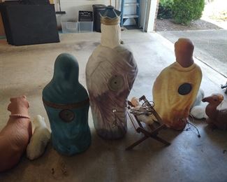 Rare 1960 Christmas Blow Molds