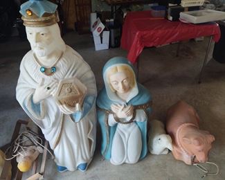 Rare 1960 Christmas Blow Molds