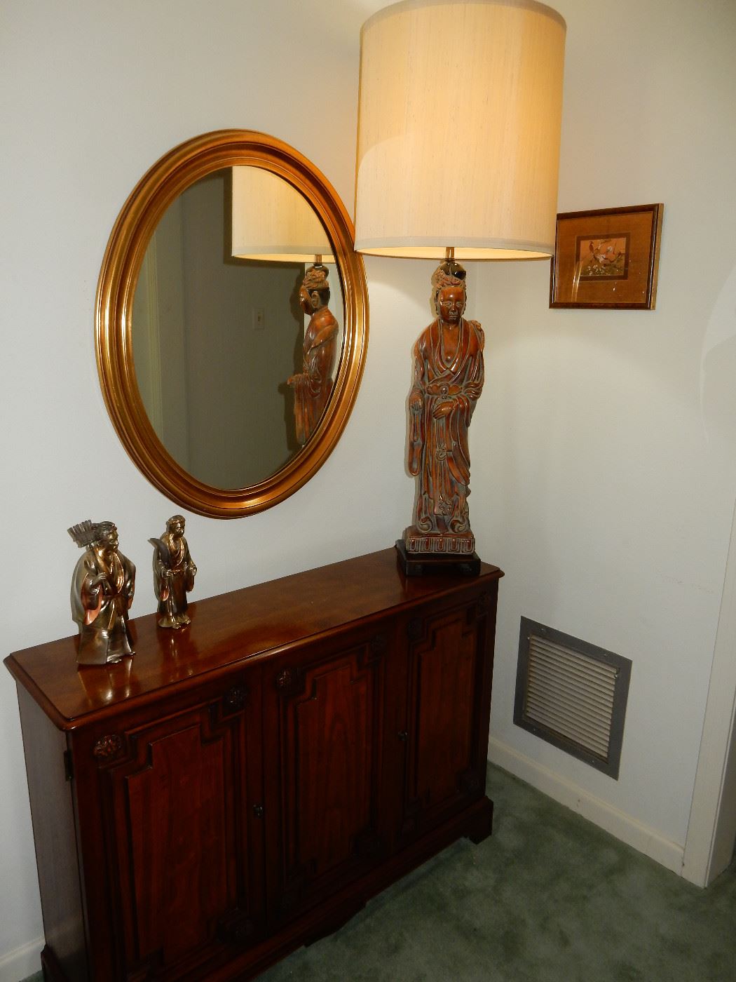 LaBarge Gilt Oval mirror