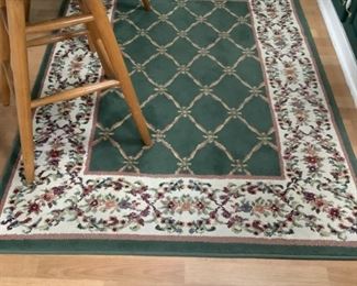 Rugs, counter stools