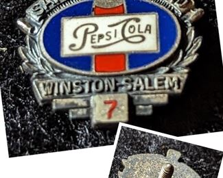 Pepsi-Cola 7 Year Sterling Safety Pin
