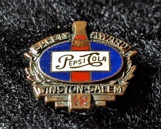 Pepsi-Cola 12 Year Sterling Safety Pin