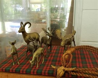 Brass animals  -- Glenlivet wood case box