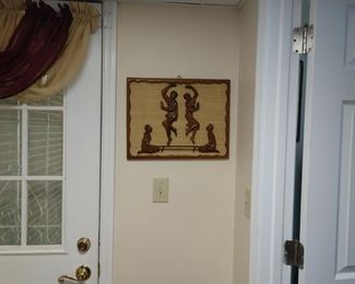 Philippine art teak wood.