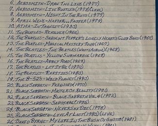 Page 1 of 5 of the Albums list 