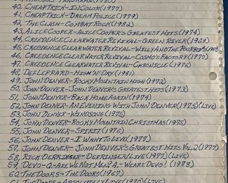 Page 2 of 5 of the Albums list 