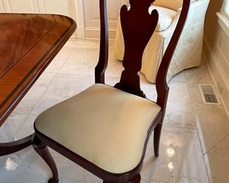 Baker mahogany side chairs.