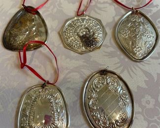 Towle "12 Days of Christmas" Sterling Silver Ornaments.  