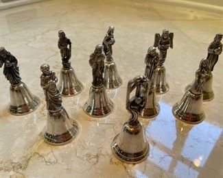 "The Nativity Bells" by Reed and Barton.  Silver plate.  Complete set, plus some duplicates.  