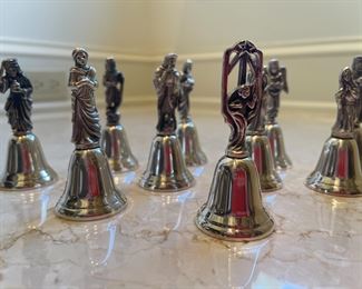 "The Nativity Bells" by Reed and Barton.  Silver plate.  Complete set, plus some duplicates.  