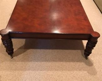 Baker West Indies Mahogany Cocktail Table.  50" square  22"H