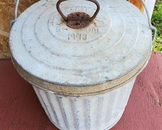 Vintage Heavy Duty Galvanized Can
