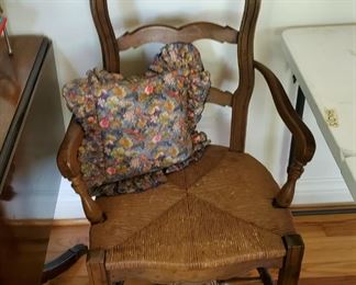 Ladder back rush seat chair