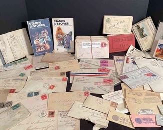 002 Stamps On Envelopes As Early As 1881, Some With Letters Inside, and More