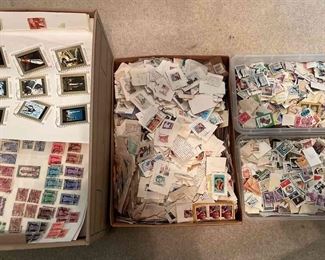 Stamps From Various Countries And The U.S. Depicting Numerous Scenes, People, Animals And Events