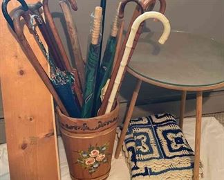 Tea Table With Two Removable Glass Tops, Crochet Blanket 44x68, and More