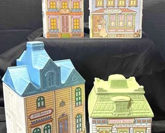 Vintage 4 Piece Canister Set By Avon Bakery, Coffee House, Confectionary,  Tea Room