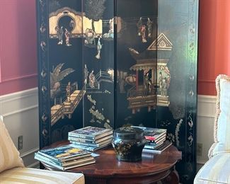 4 panel Chinese folding screen