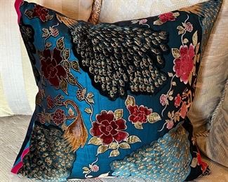 Embroidered pillow by Michele Varian