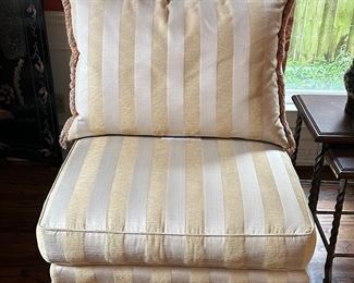 Gabberts "Classics" rollback slipper chair with down pillows - set of 2