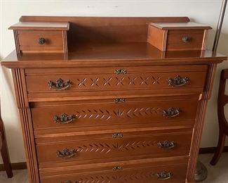 Handmade hardwood Dresser with Hanky Boxes $65.00