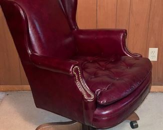 Vintage Oxblood Leather Executive Chair  $50.00
