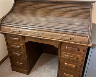 Rolltop Oak Desk - $175.00