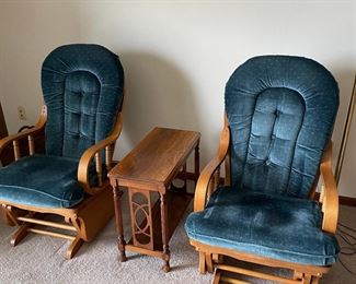 Blue Upholstered Gliders - $50 each.  