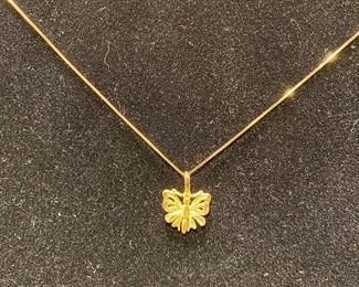 14 kt yellow gold with 20" chain 